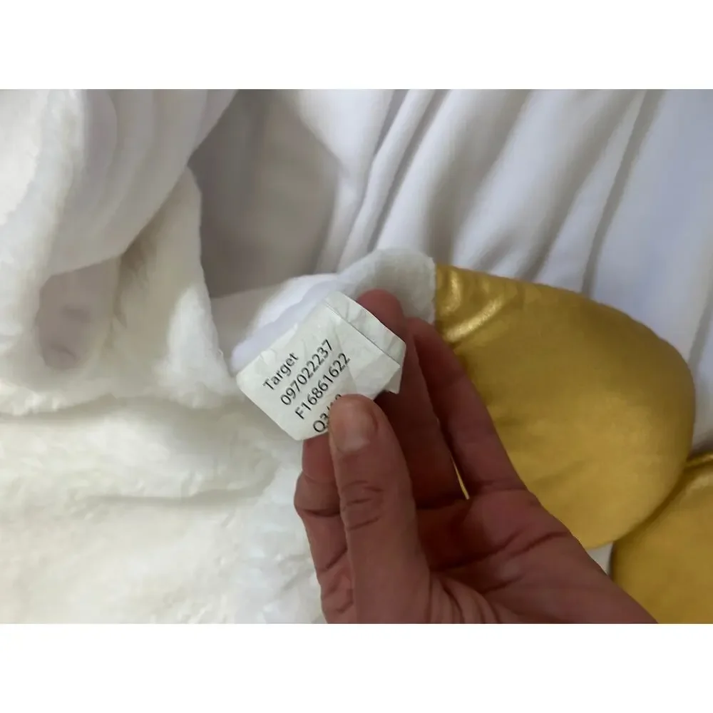 Pillow Fort Plush Unicorn Wearable Blanket with Gold Accents